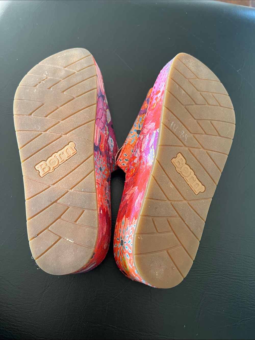 Born Floral Slide Sandals in Pink, Purple, Orange - Picture 3 of 3